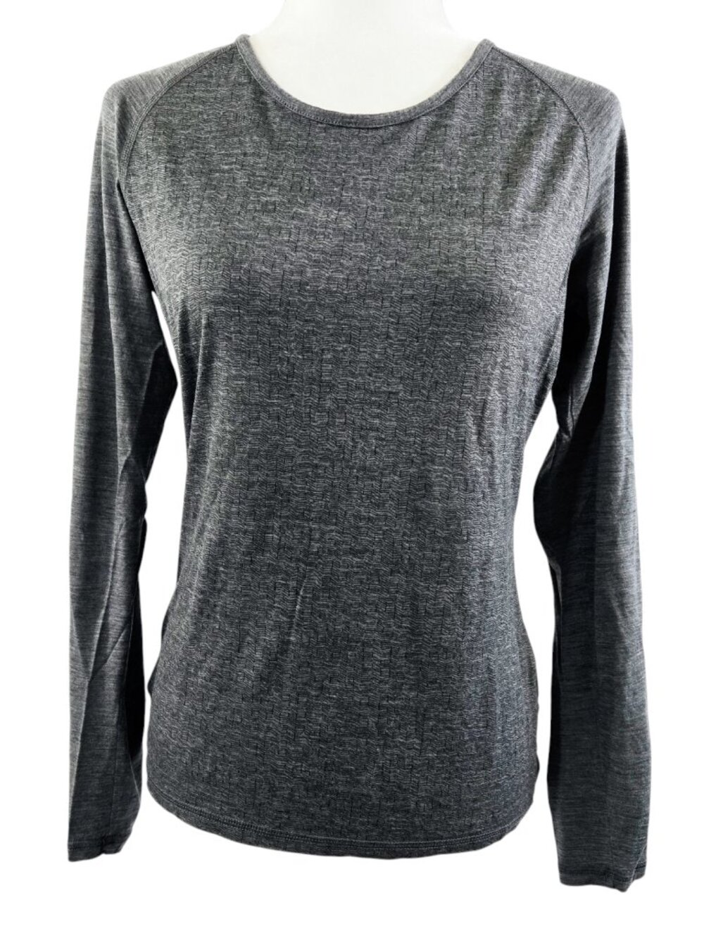 Segments 100% Merino Wool Heather Gray Raglan Sleeve Base Layer Top Woolmark